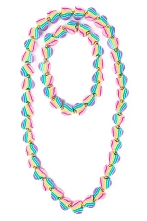 Beperkt Aanbod Great Pretenders, Regenboog Hartjes Ketting en Armband, Heart of many Colours