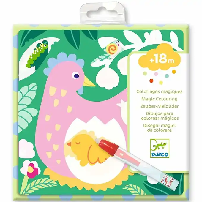 Aanbieding Djeco Magische kleurplaten - Babydieren uit de tuin 1,5+