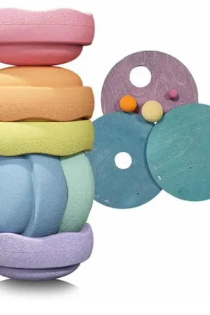 Stapelstein x Grimm's Rolling disc Cool Pastel Set Korting