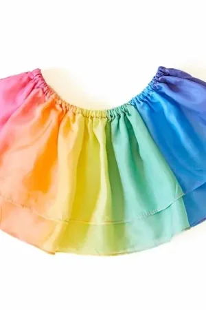 Laatste Versie Sarah's Silks Zijden Rokje Tutu Regenboog, dubbellaags