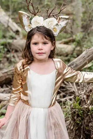 Betaalbaar Great Pretenders, Jurk Hertje met haarband, Woodland Deer Dress, 5-6 jaar