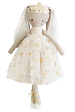 Uitverkoop Alimrose Knuffelpop, Billie Princess Bunny Gold, 43 cm