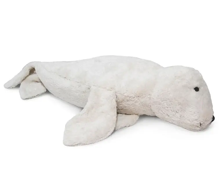 Dagaanbieding Senger Knuffel met warmtekussen, Zeehond Wit Groot