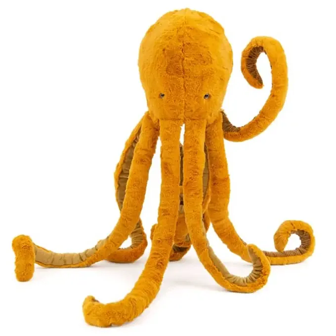 Beperkte Voorraad Moulin Roty Knuffel Octopus/Inktvis Groot, 'Tout autour du monde'