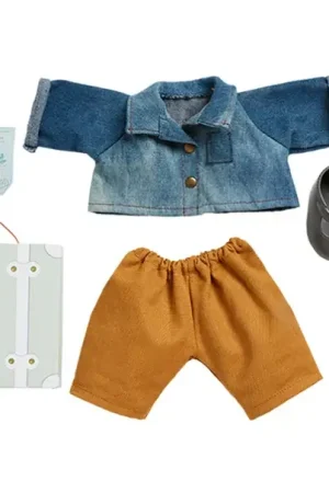 Flitsaanbieding Olli Ella Dinkum Doll Travel Togs - Reiskoffertje met outfit, Sage