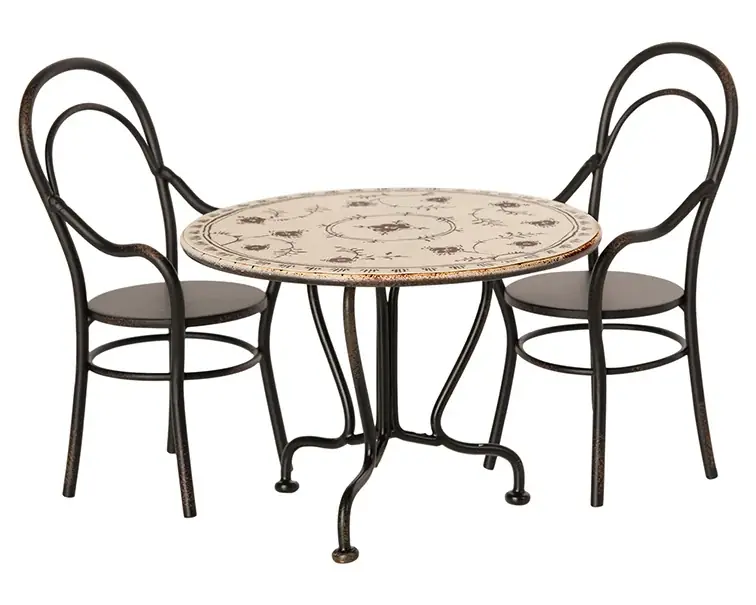 Betrouwbaar Maileg metalen Eethoek, Dining Table Set