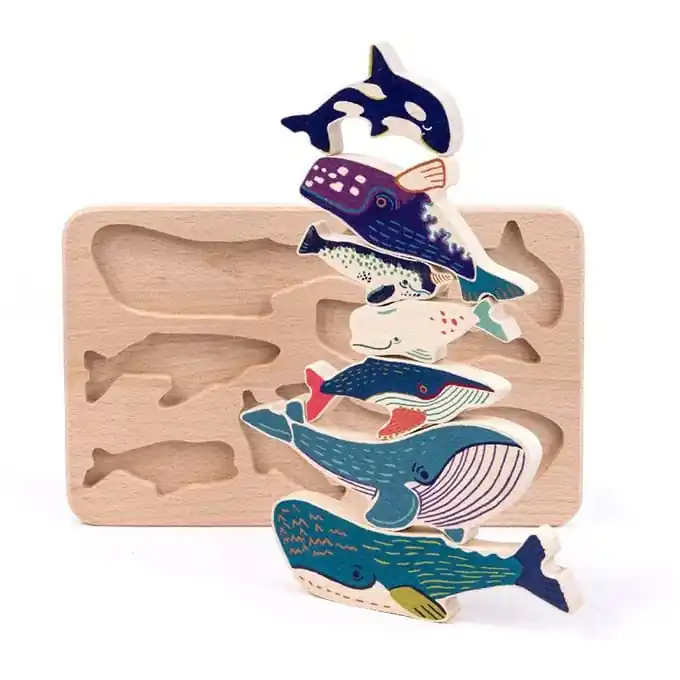 Express Levering Bajo Houten Puzzel walvissen