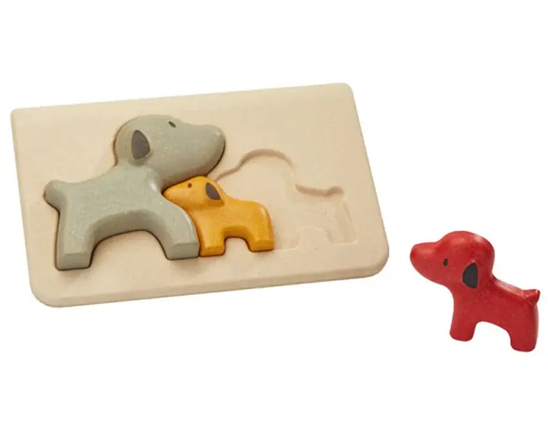 Betrouwbaar Plan Toys houten puzzel hondenfamilie
