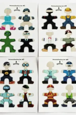 Lage Kosten Flockmen stickers