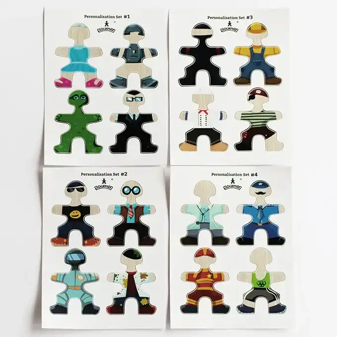 Lage Kosten Flockmen stickers