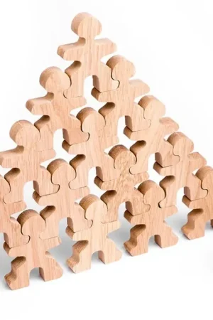 Beperkt Aanbod Flockmen houten figuurtjes 16 stuks