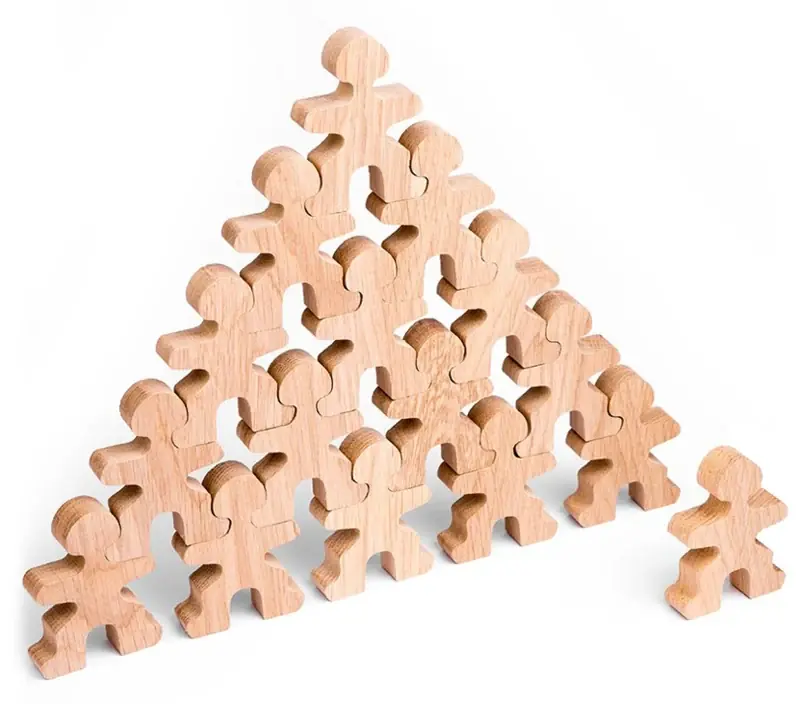 Beperkt Aanbod Flockmen houten figuurtjes 16 stuks