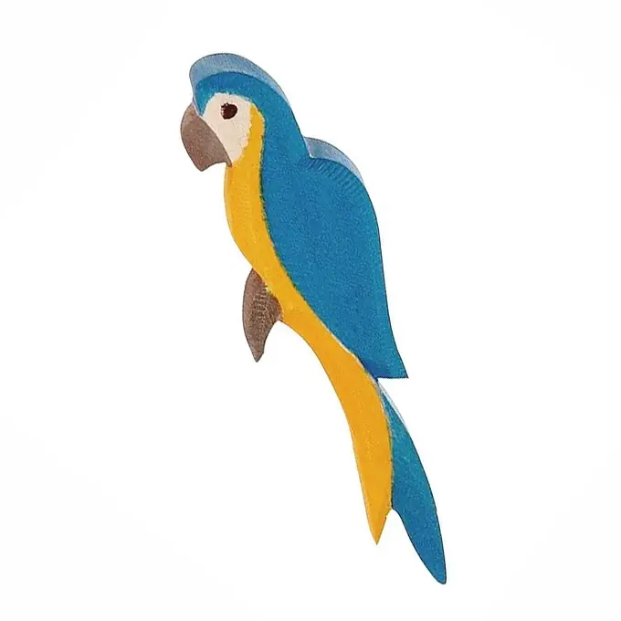 Ostheimer Houten Papegaai Blauw Laatste Versie