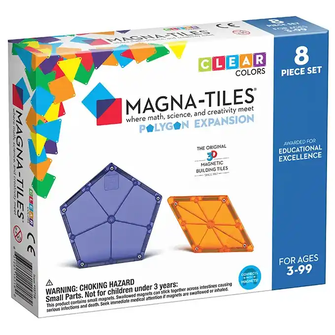 Magna-Tiles Magnetische tegels Polygons uitbreiding 8 stuks Flitsaanbieding