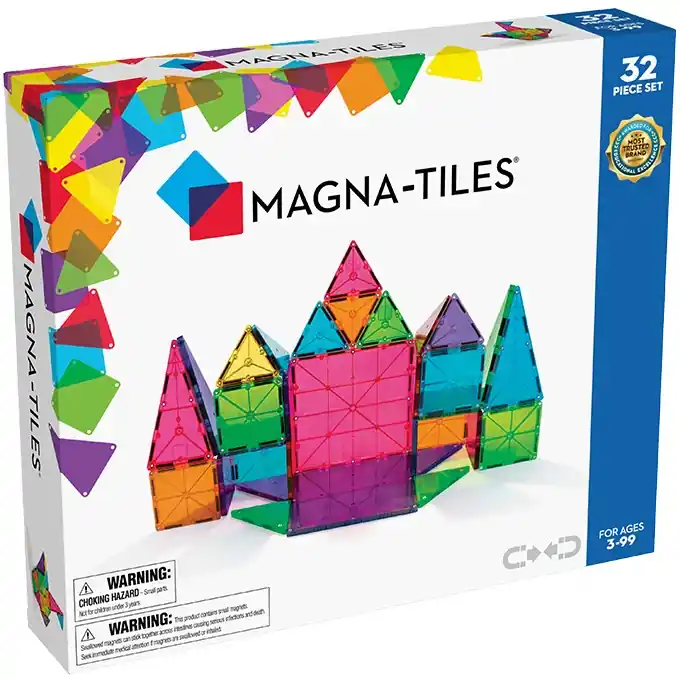 Magna-Tiles Magnetische tegels Clear colors 32 stuks Must-Have