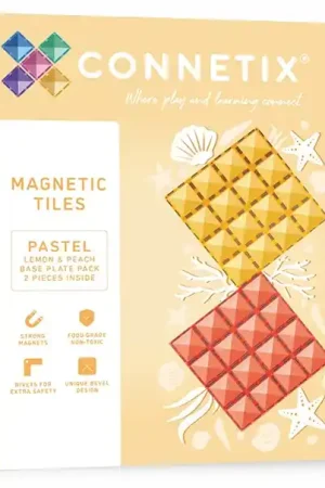 CONNETIX magnetische tegels - Base Plate pack - lemon peach - 2 stuks Seizoensaanbieding