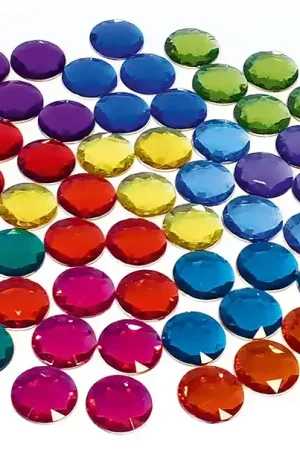 Snelle Levering Bauspiel Grote Glitterstenen, 3,6 cm, 60 stuks