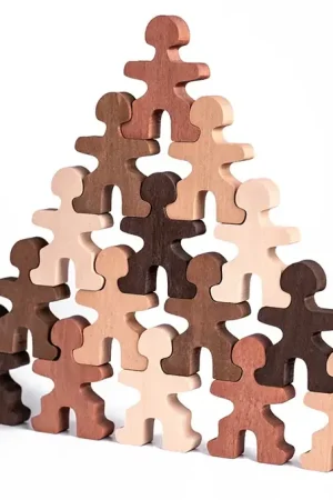 Beste Prijs Flockmen houten figuurtjes Skintones, 15 stuks