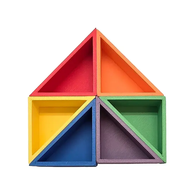 Grennn 'Mandigo' Speelbakjes Set Regenboog Rechte driehoeken Speciale Aanbieding