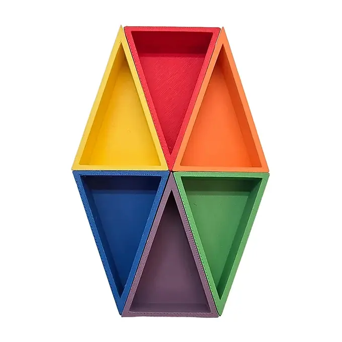 Koopje Grennn 'Mandigo' Speelbakjes Set Regenboog Gelijkbenige driehoeken
