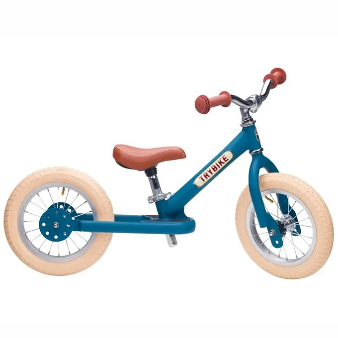 Trybike Steel loopfiets Mat Vintage Blauw Express Levering