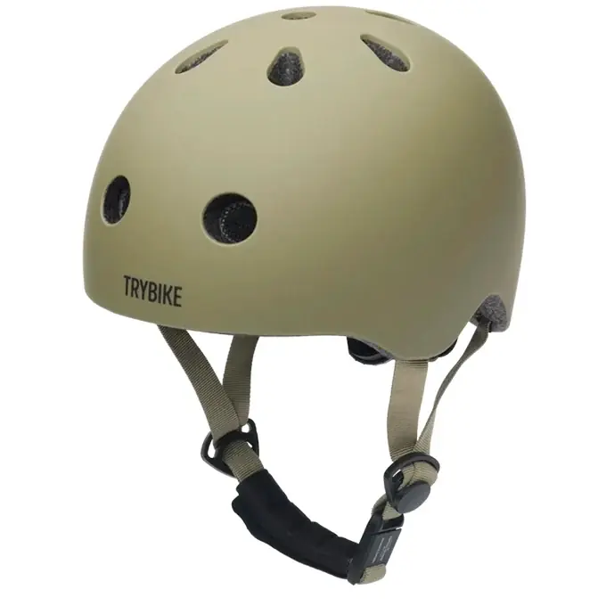 Trybike Coconuts fietshelm XS vintage mat groen Gecertificeerd
