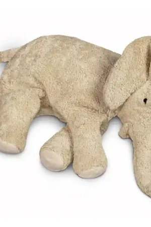Shop Nu Senger Knuffel met warmtekussen, Olifant Linen/Off White Groot