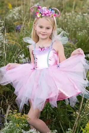 Veilige Betaling Great Pretenders, Vlinder Jurk met haarband, Woodland Butterfly Dress, 5-6 jaar