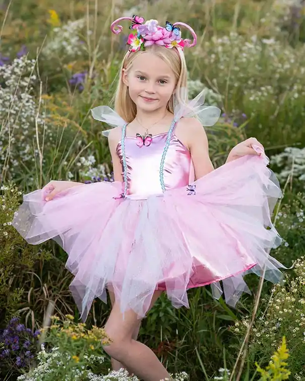 Veilige Betaling Great Pretenders, Vlinder Jurk met haarband, Woodland Butterfly Dress, 5-6 jaar