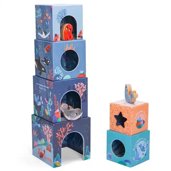 Actieprijs Moulin Roty Stapeltoren, 'Les Aventures de Paulie'