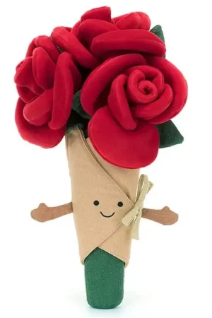 Beperkte Voorraad Jellycat Knuffel Boeket Rozen, Amuseables Rose Bouquet, 30cm