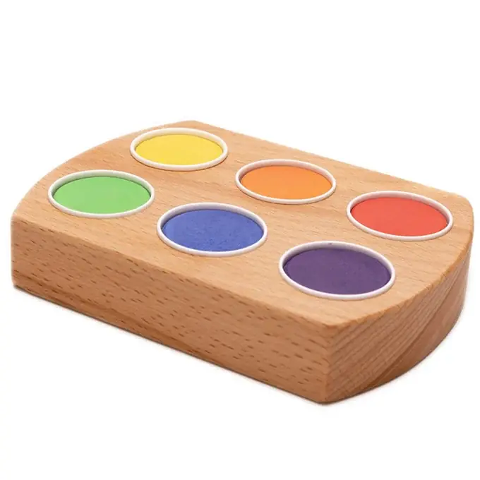 Grennn Waterverfhouder met 6 kleuren verf Alleen Vandaag