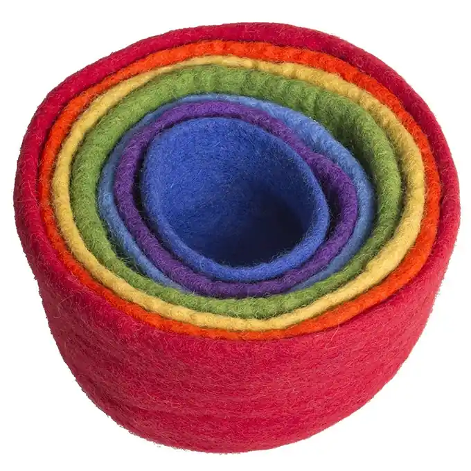 Meest Verkocht Papoose Stapelbakjes, Wolvilt, diameter 20 cm, hoogte 13 cm