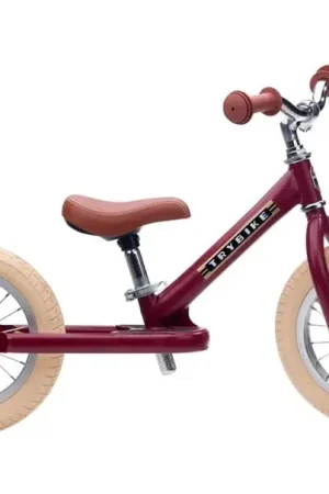 Trybike Steel loopfiets vintage Mat rood Voordeelprijs