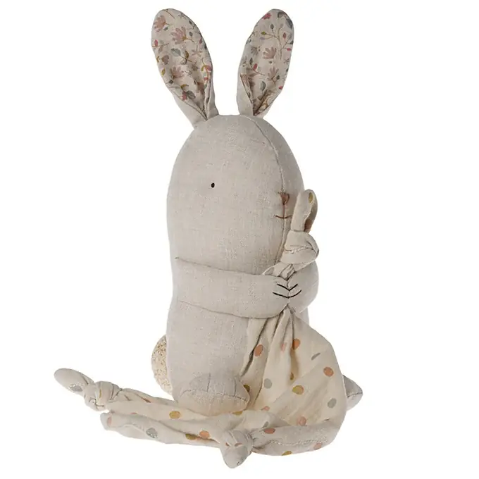 Maileg Muziekknuffel Konijn met knuffeldoekje, Lullaby friends, 32cm, Bunny, Nature Hoge Kwaliteit