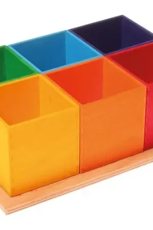Actieprijs Grimm's houten Sorteerbakjes, 6 bakjes