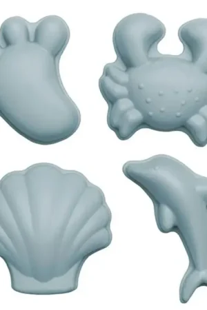 Scrunch zandvormpjes, 4 stuks, Lichtgrijs-blauw Snelle Levering