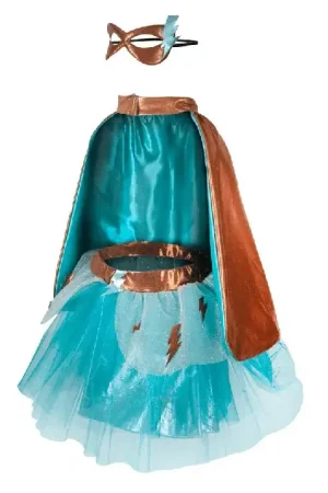 Voordeelprijs Great Pretenders, Setje, Super-Duper Tutu, Cape en Masker, Copper/Teal, 4-6 jaar