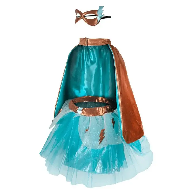 Voordeelprijs Great Pretenders, Setje, Super-Duper Tutu, Cape en Masker, Copper/Teal, 4-6 jaar