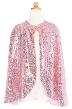 Aanbieding Great Pretenders, Cape met pailletten Roze, Precious Pink Sequins Cape, 5-6 jaar