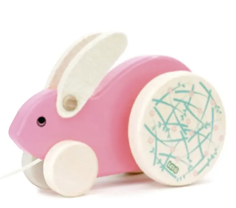 Bajo Houten trekdier, konijn, roze Laatste Kans
