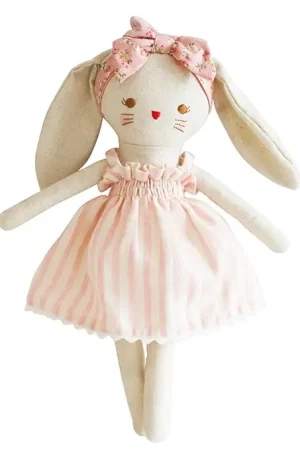 Fabrieksprijs Alimrose Knuffel Konijn, Bopsy Bunny, Pink Stripe, 26 cm