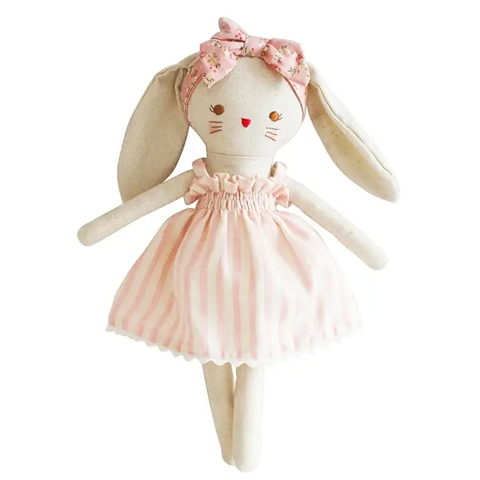 Fabrieksprijs Alimrose Knuffel Konijn, Bopsy Bunny, Pink Stripe, 26 cm