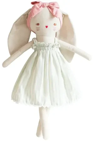 Op = Op Alimrose Knuffel Konijn, Large Bopsy Bunny, Sage Stripe, 40 cm