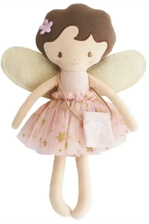 Flitsaanbieding Alimrose Knuffelpop Tandenfee, Tilly the Tooth Fairy Blush Gold, 35 cm