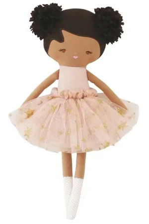 Alimrose Knuffelpop, Madison Ballet Doll Pink Gold Star, 35 cm Flitsaanbieding