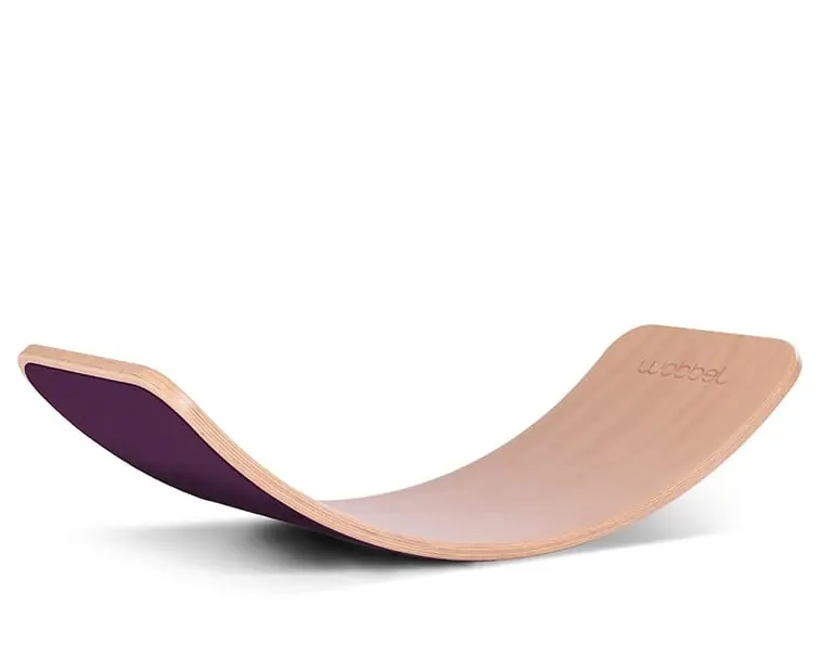 Premium Wobbel original blank gelakt – vilt Aubergine