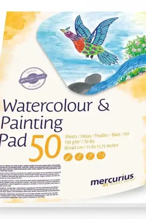 Mercurius Art Makes Sense Aquarel- en schilderblok 30 x 40 cm 150 g, 50 vel Betrouwbaar