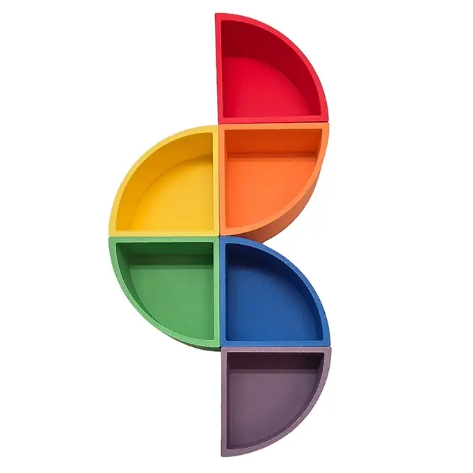Lage Kosten Grennn 'Mandigo' Speelbakjes Set Regenboog Kwartcirkels