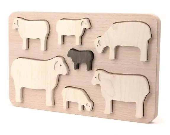 Betrouwbaar Bajo Houten Puzzel Schapen